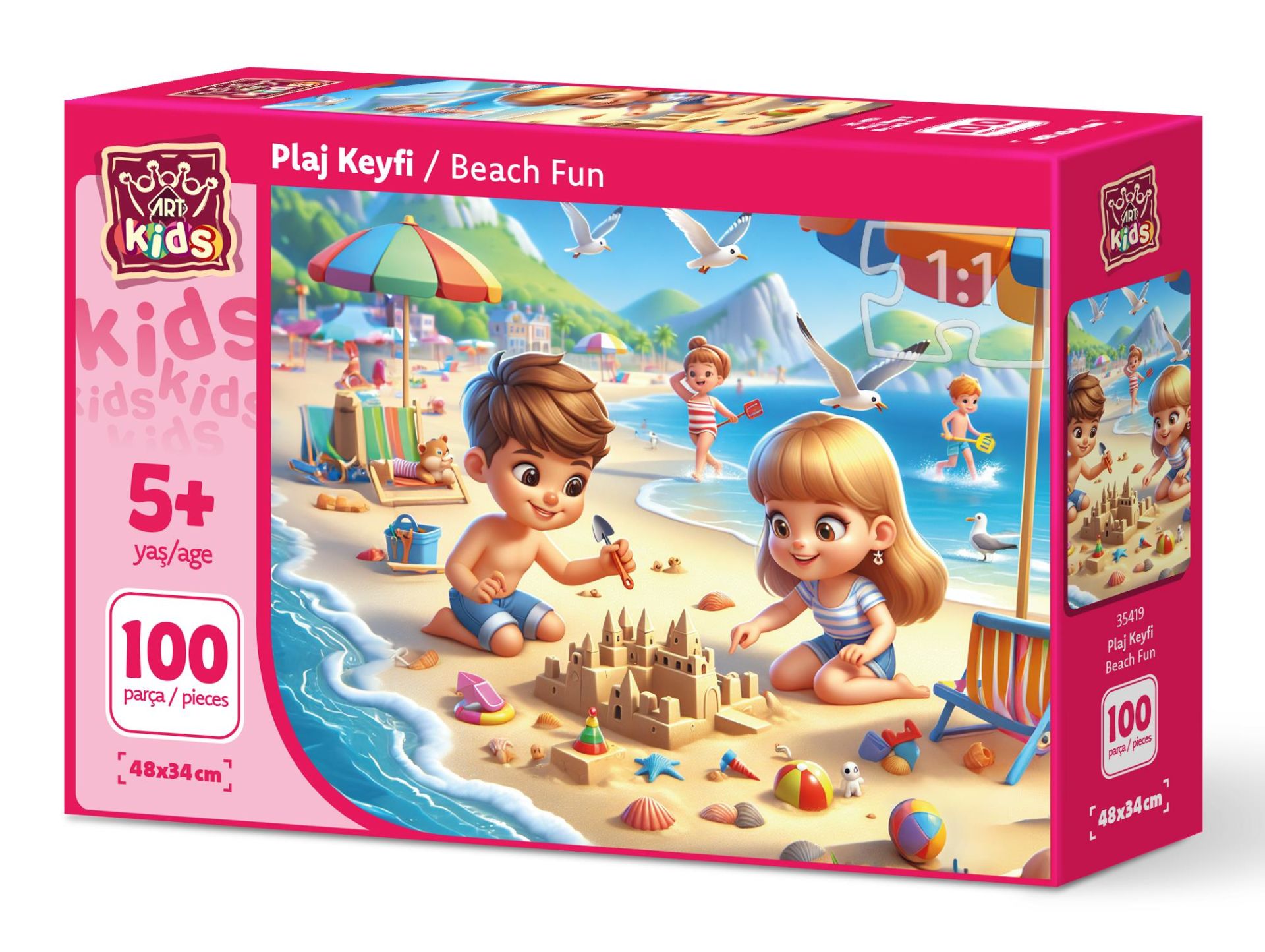 Art Çocuk Plaj Keyfi 100 Parça Puzzle
