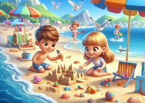 Art Çocuk Plaj Keyfi 100 Parça Puzzle