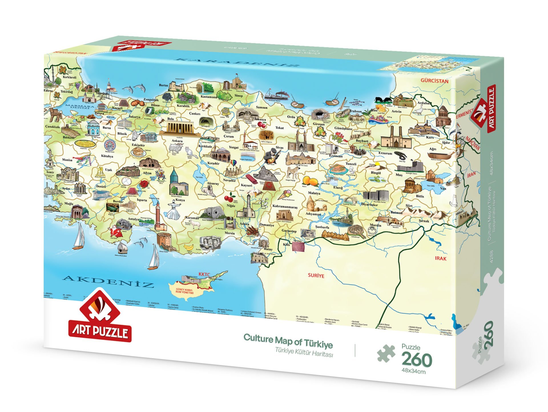 Art Puzzle Türkiye Kültür Haritası 260 Parça Puzzle