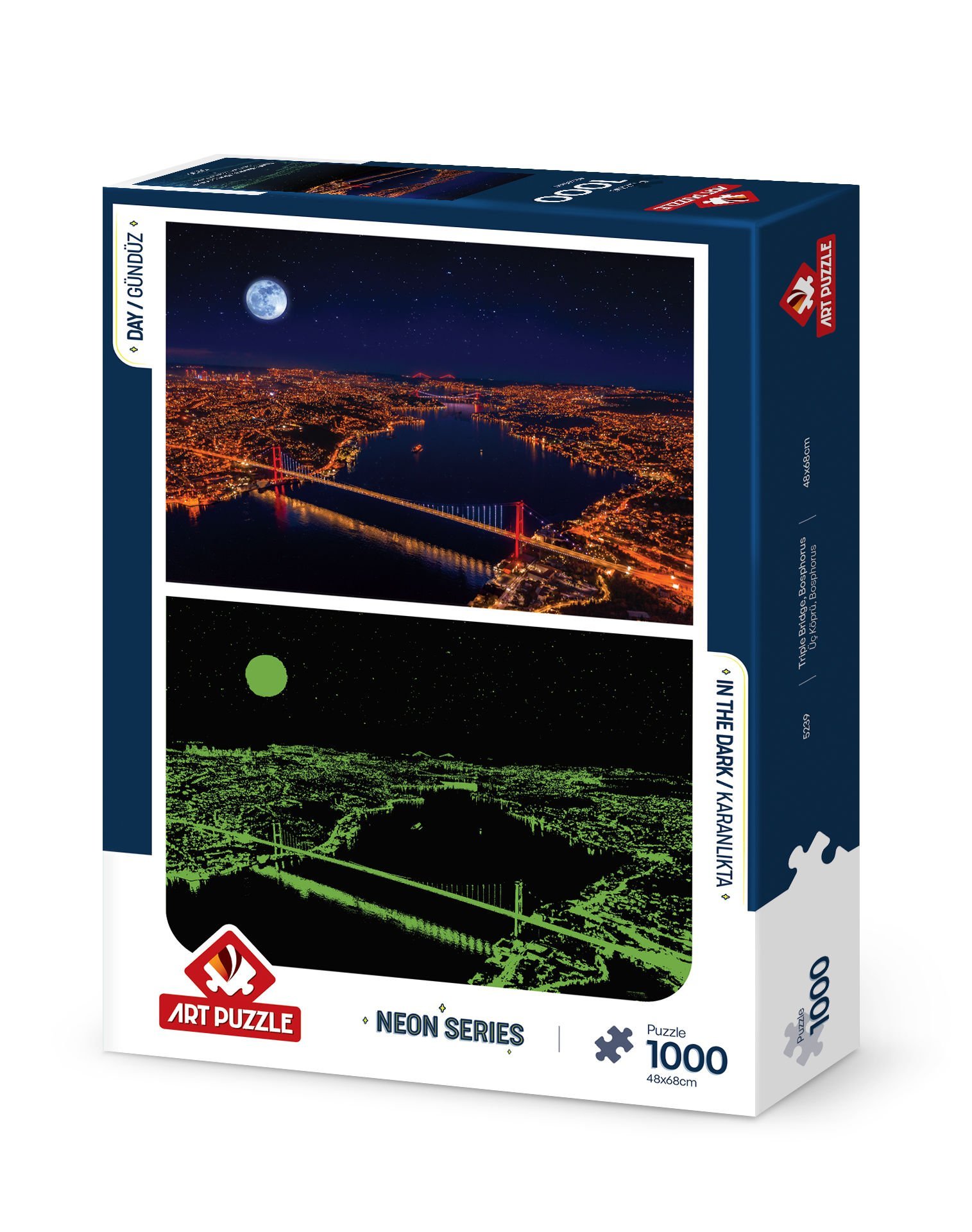 Art Puzzle Üç Köprü, Bosphorus 1000 Parça Neon Puzzle