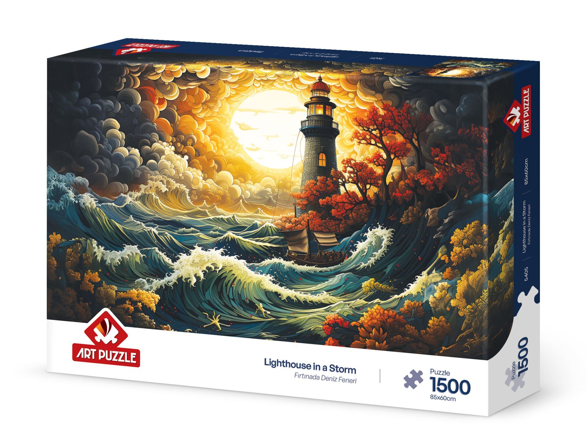 Art Puzzle Fırtınada Deniz Feneri 1500 Parça Puzzle