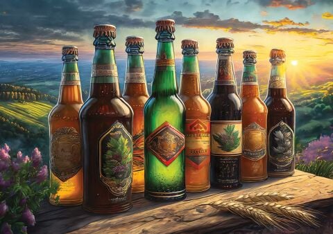 Art Puzzle Retro Bira Şişeleri 1000 Parça Puzzle