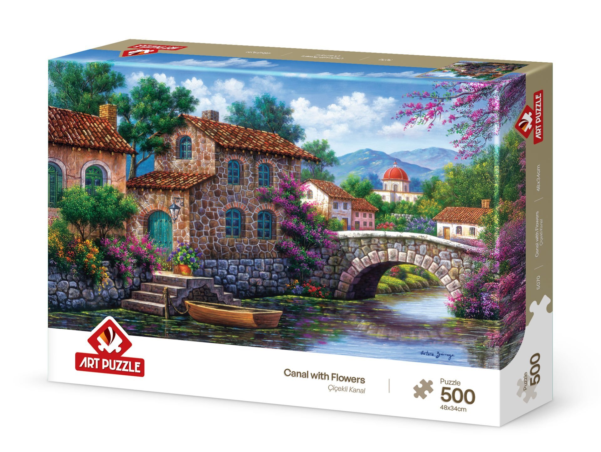 Art Puzzle Çiçekli Kanal 500 Parça Puzzle