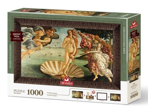 Art Puzzle Venüs'ün Doğuşu,Sandro Bottıcellı 1000 Parça Çerçeveli Puzzle