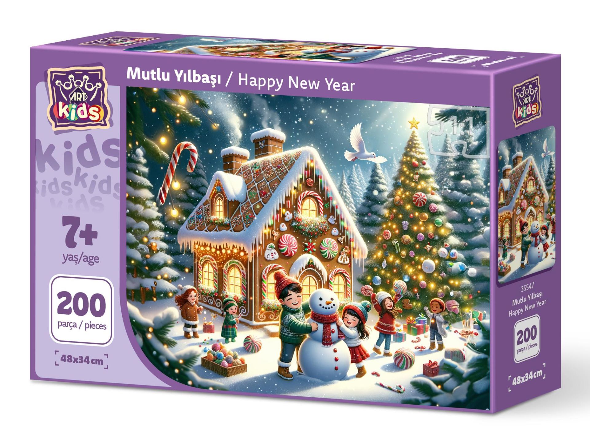 Art Çocuk Mutlu Yılbaşı 200 Parça Puzzle