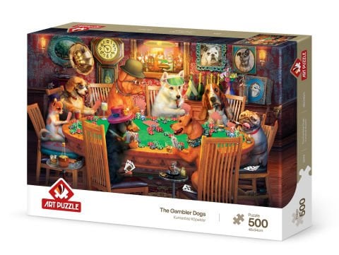 Art Puzzle Kumarbaz Köpekler 500 Parça Puzzle