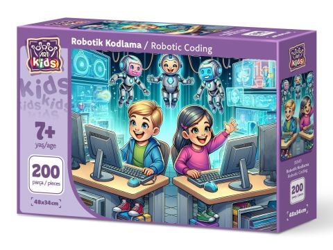 Art Çocuk Robotik Kodlama 200 Parça Puzzle