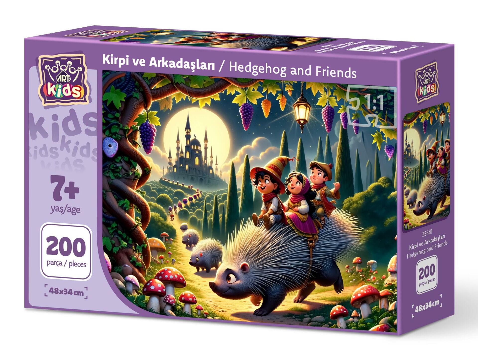 Art Çocuk Kirpi Ve Arkadaşları 200 Parça Puzzle