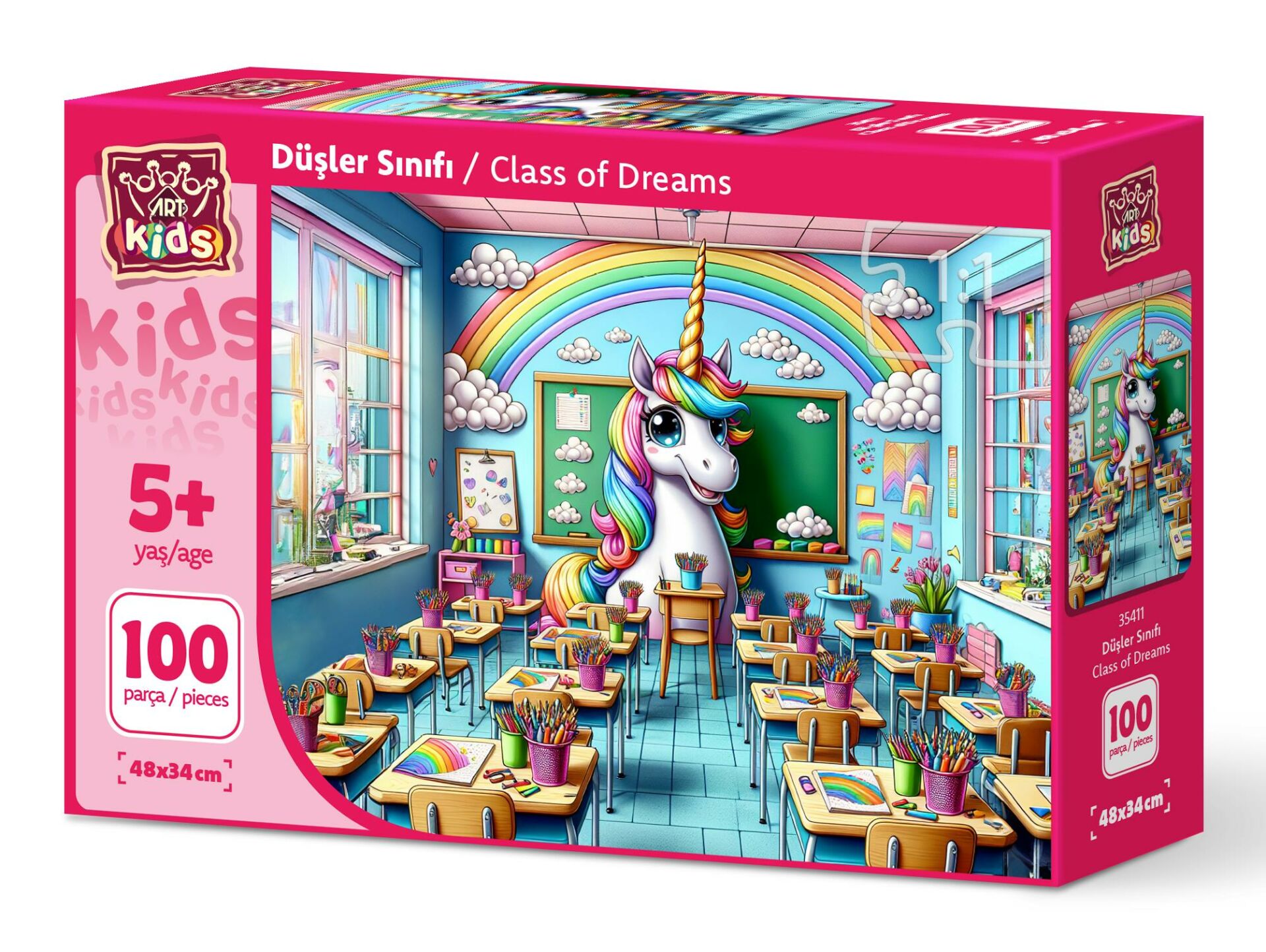 Art Çocuk Düşler Sınıfı 100 Parça Puzzle