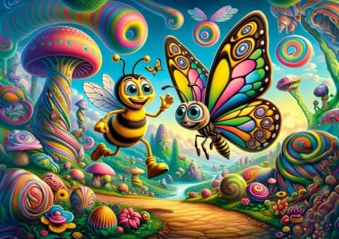 Art Çocuk Renkli Kanatlar 50 Parça Puzzle