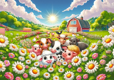 Art Çocuk Günaydın Fotoğrafı 50 Parça Puzzle