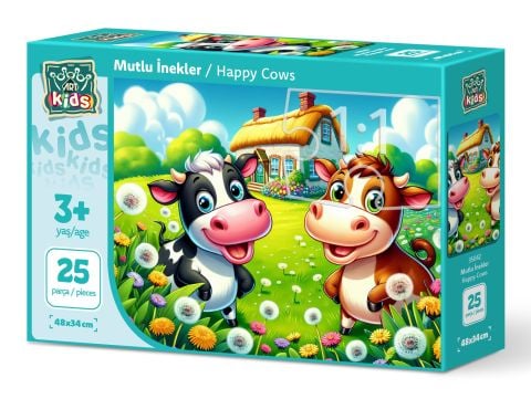 Art Çocuk Mutlu İnekler 25 Parça Puzzle