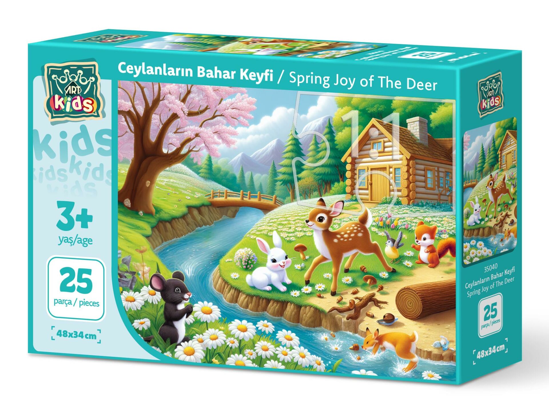 Art Çocuk Ceylanların Bahar Keyfi 25 Parça Puzzle