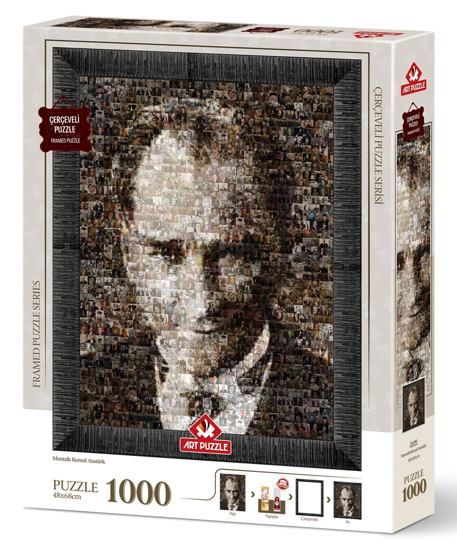 Art Puzzle Mustafa Kemal Atatürk 1000  Parça Çerçeveli Puzzle