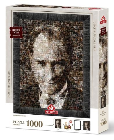 Art Puzzle Mustafa Kemal Atatürk 1000  Parça Çerçeveli Puzzle