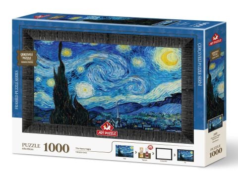Art Puzzle Yıldızlı Gece 1000  Parça Çerçeveli Puzzle