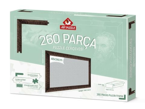 Art Puzzle Kahverengi 260 Parça Demonte Puzzle Çerçevesi