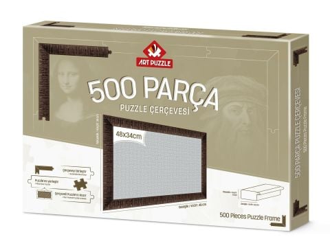 Art Puzzle Kahverengi 500 Parça Demonte Puzzle Çerçevesi