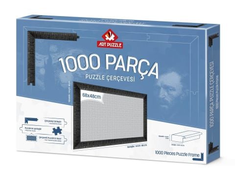 Art Puzzle Siyah 1000 Parça Demonte Puzzle Çerçevesi