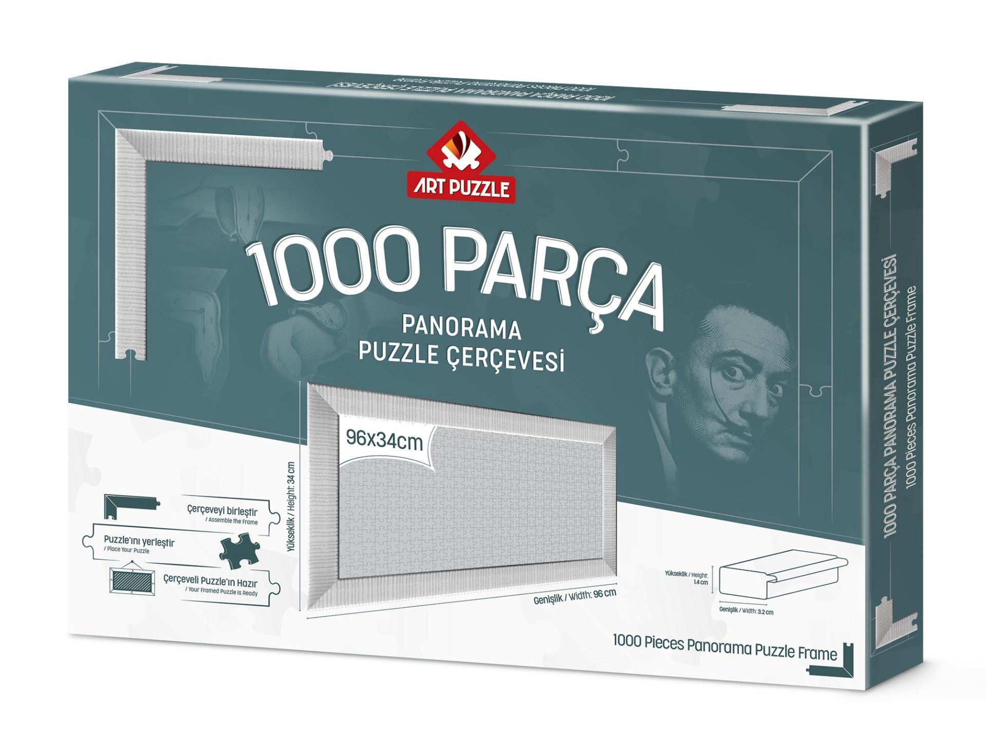 Art Puzzle Beyaz 1000 Parça Panorama Demonte Puzzle Çerçevesi