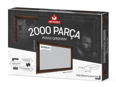 Art Puzzle Kahverengi 2000 Parça Demonte Puzzle Çerçevesi