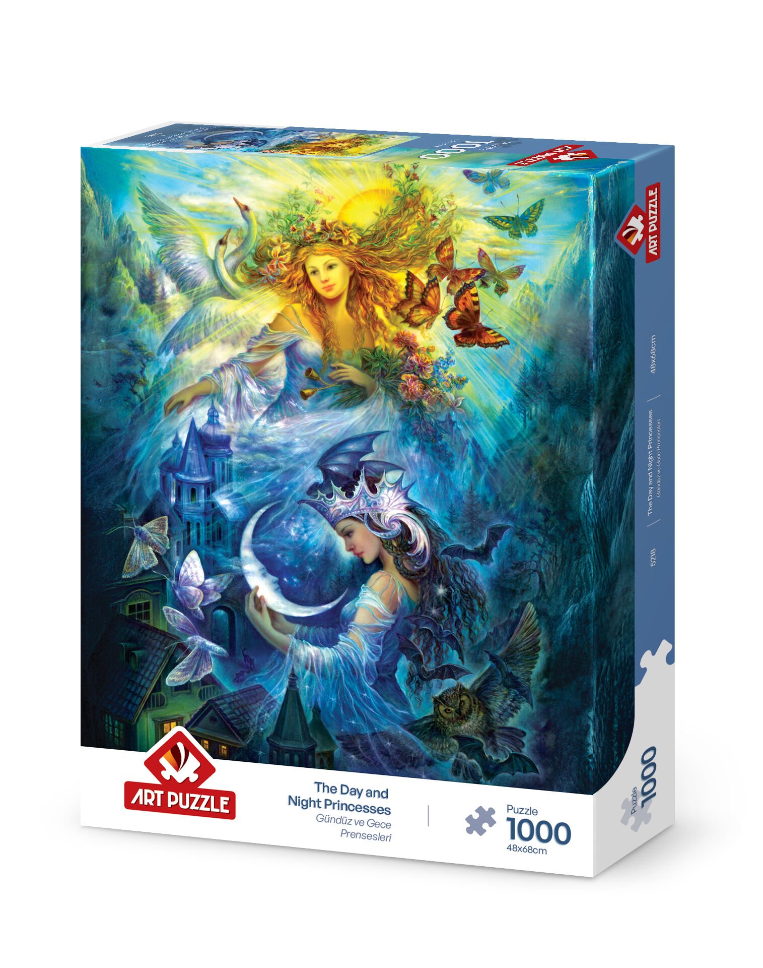 Art Puzzle Gündüz ve Gece Prensesleri 1000 Parça Puzzle