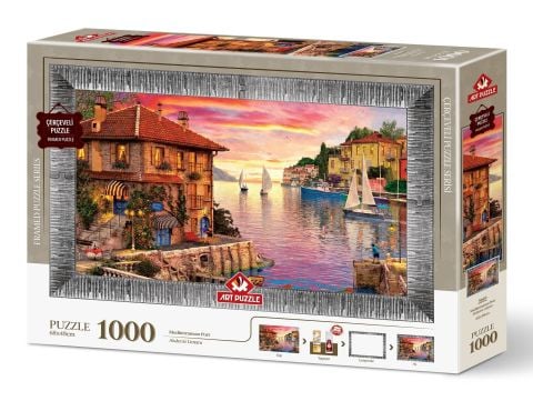 Art Puzzle Akdeniz Limanı  1000 Parça Çerçeveli Puzzle