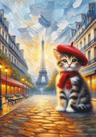 Art Puzzle Sanatçı Kedi Paris’te 260 Parça Puzzle