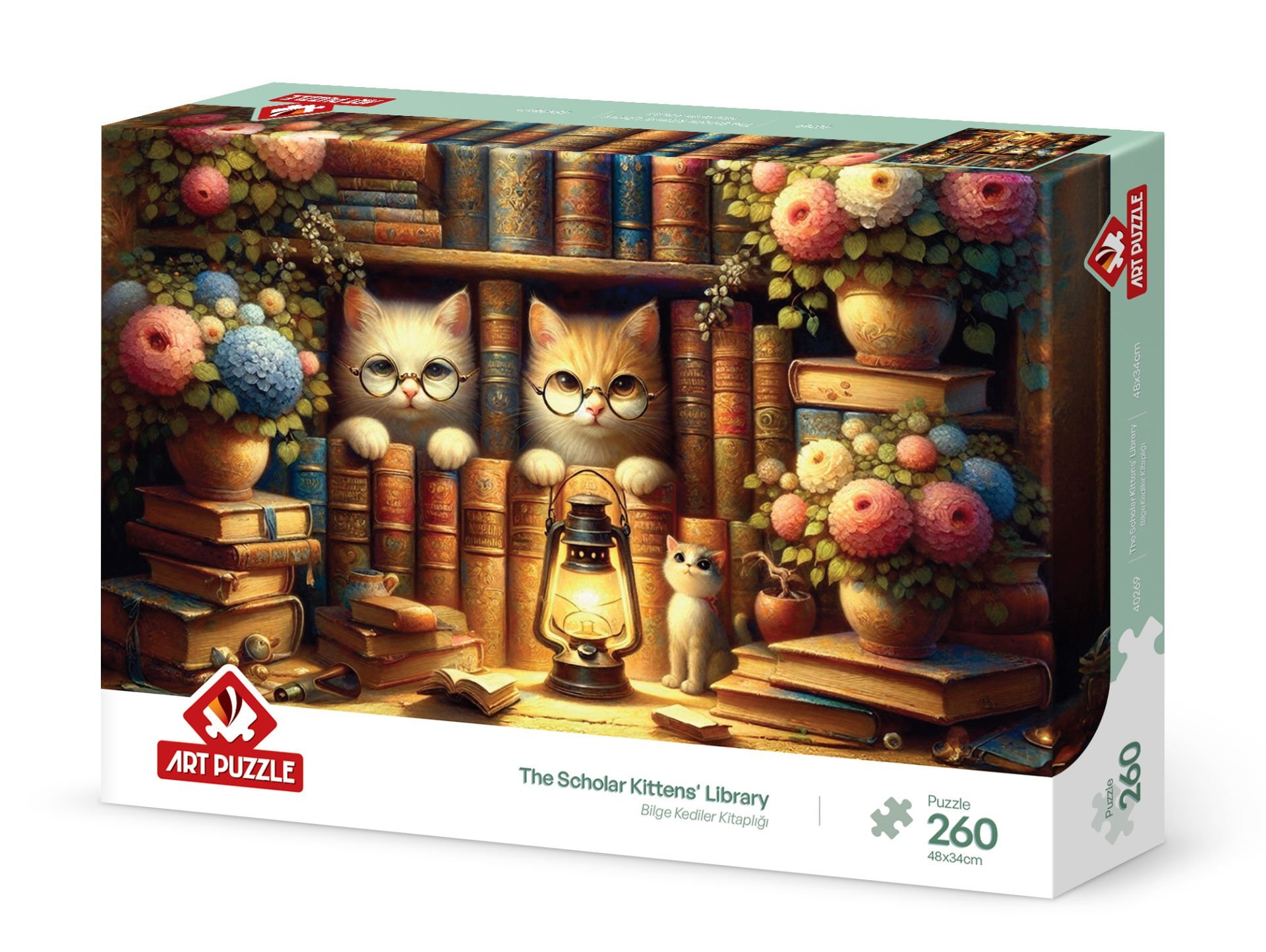 Art Puzzle Bilge Kediler Kitaplığı 260 Parça Puzzle
