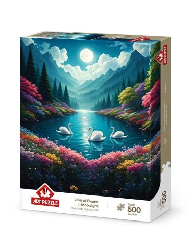 Art Puzzle Ay Işığında Kuğular Gölü 500 Parça Puzzle