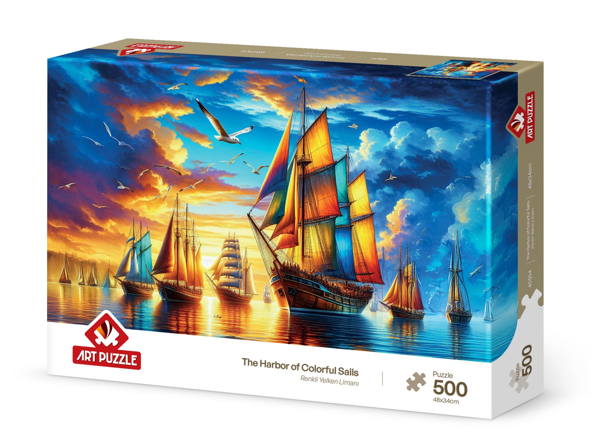 Art Puzzle Renkli Yelken Limanı 500 Parça Puzzle