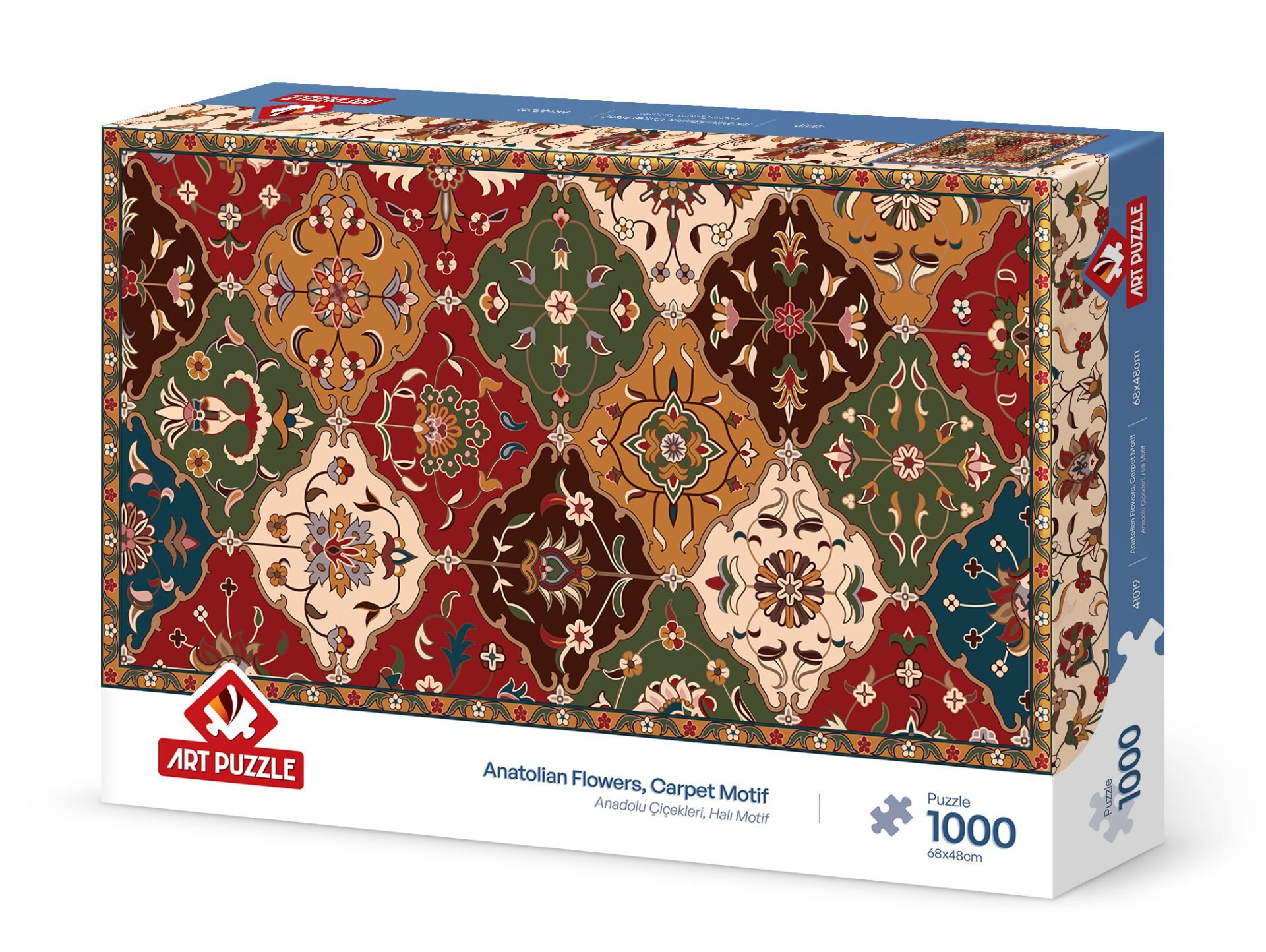 Art Puzzle Anadolu Çiçekleri-Halı Motif 1000 Parça Puzzle