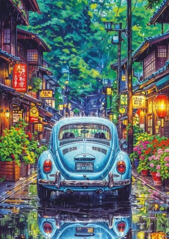 Art Puzzle Yağnur Altında Tokyo 500 Parça Puzzle