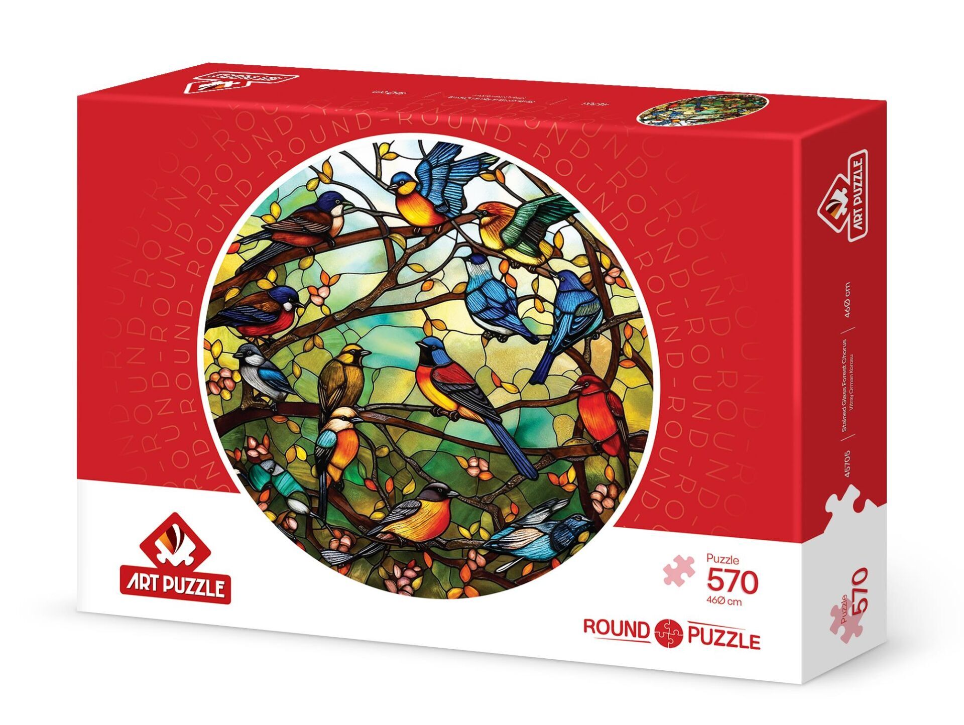 Art Puzzle Vitray Orman Korosu 570 Parça Round Puzzle