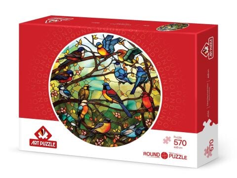 Art Puzzle Vitray Orman Korosu 570 Parça Round Puzzle