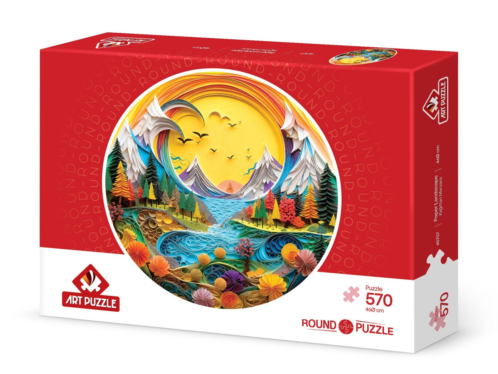 Art Puzzle Kağıttan Manzara 570 Parça Round Puzzle