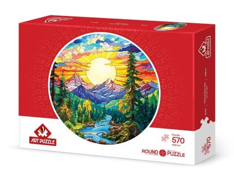 Art Puzzle Camdan Alpler 570 Parça Round Puzzle