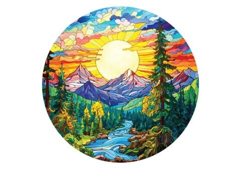 Art Puzzle Camdan Alpler 570 Parça Round Puzzle