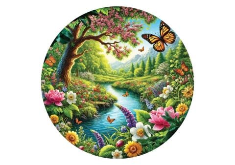 Art Puzzle Monarkın Bahçesi 570 Parça Round Puzzle