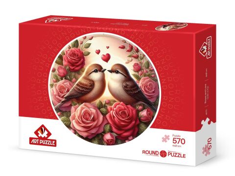 Art Puzzle Güller ve Aşk 570 Parça Round Puzzle