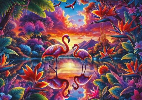 Art Puzzle Flamingo Buluşması 2000 Parça Puzzle