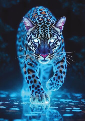 Art Puzzle Mavi Jaguar 1000 Parça Neon Puzzle