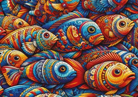 Art Puzzle Mozaik Balıklar 1000 Parça Puzzle