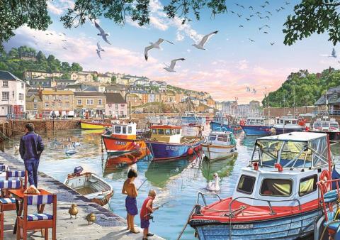 Art Puzzle Limandaki Küçük Balıkçılar 1000 Parça Puzzle