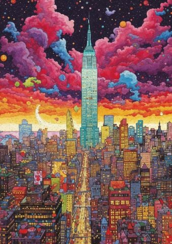 Art Puzzle Rengarenk Metropol, New York 1000 Parça Puzzle