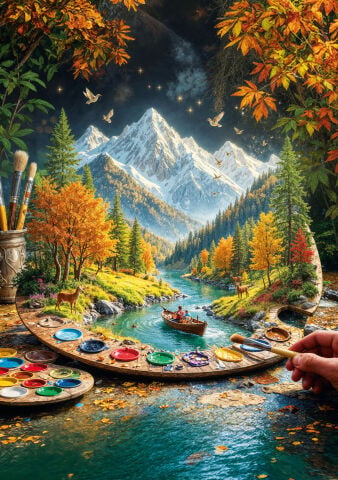 Art Puzzle Rüyalarını Boya 1000 Parça Puzzle