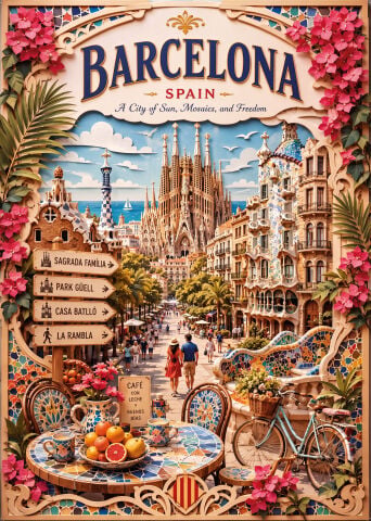 Art Puzzle Barselona,Ispanya 1000 Parça Puzzle