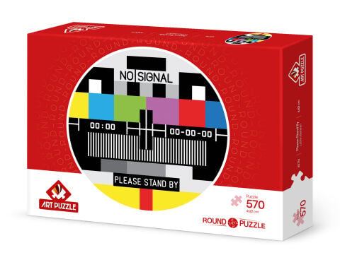 Art Puzzle Lütfen Bekleyin 570 Parça Round Puzzle