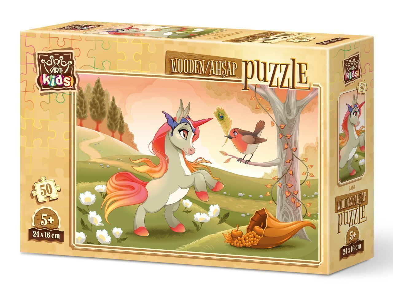 Art Kids Şarkıcı Masum Pony 50 Parça Ahşap Puzzle