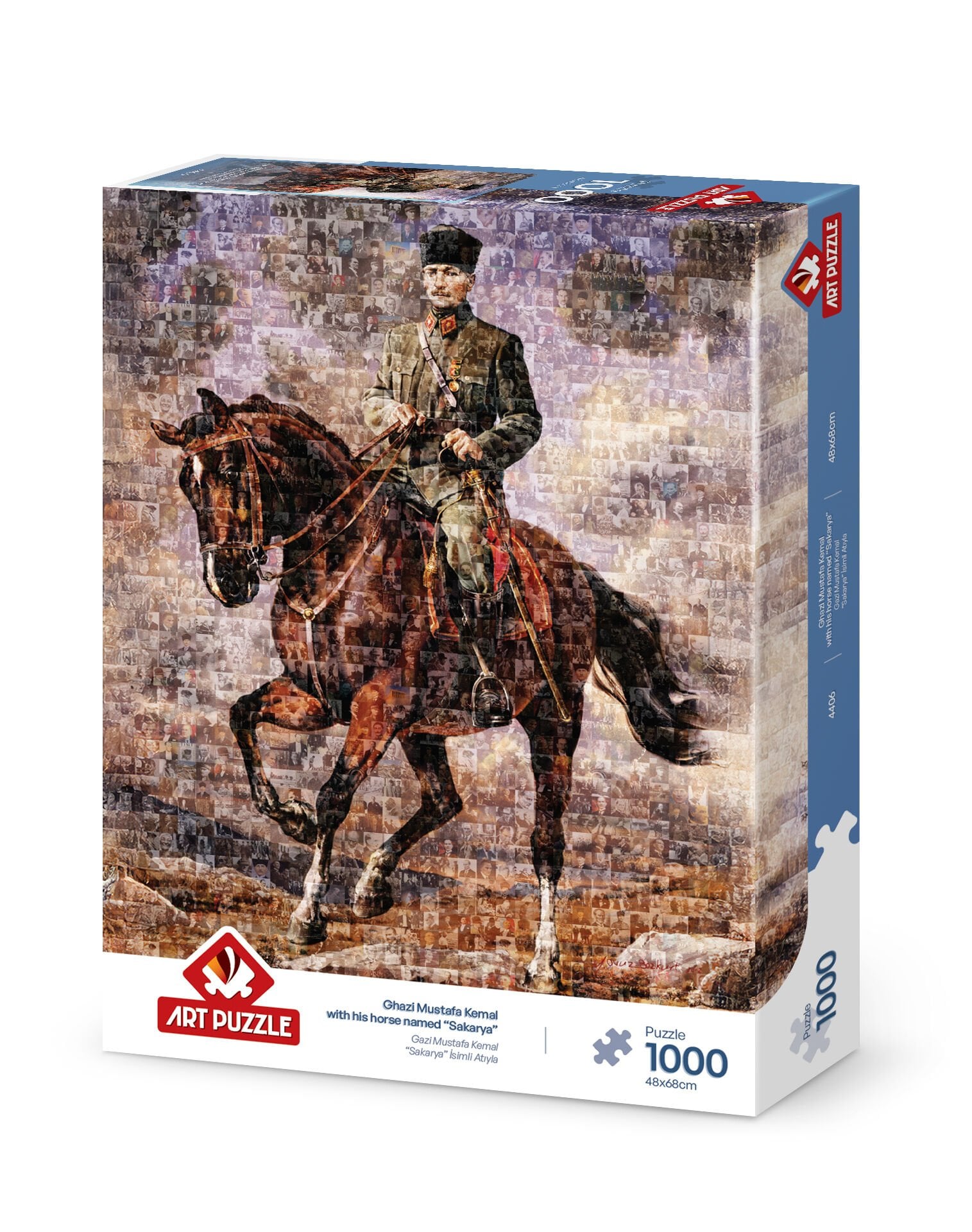 Art Puzzle Atatürk Sakarya İsimli Atıyla Kolaj 1000 Parça Puzzle